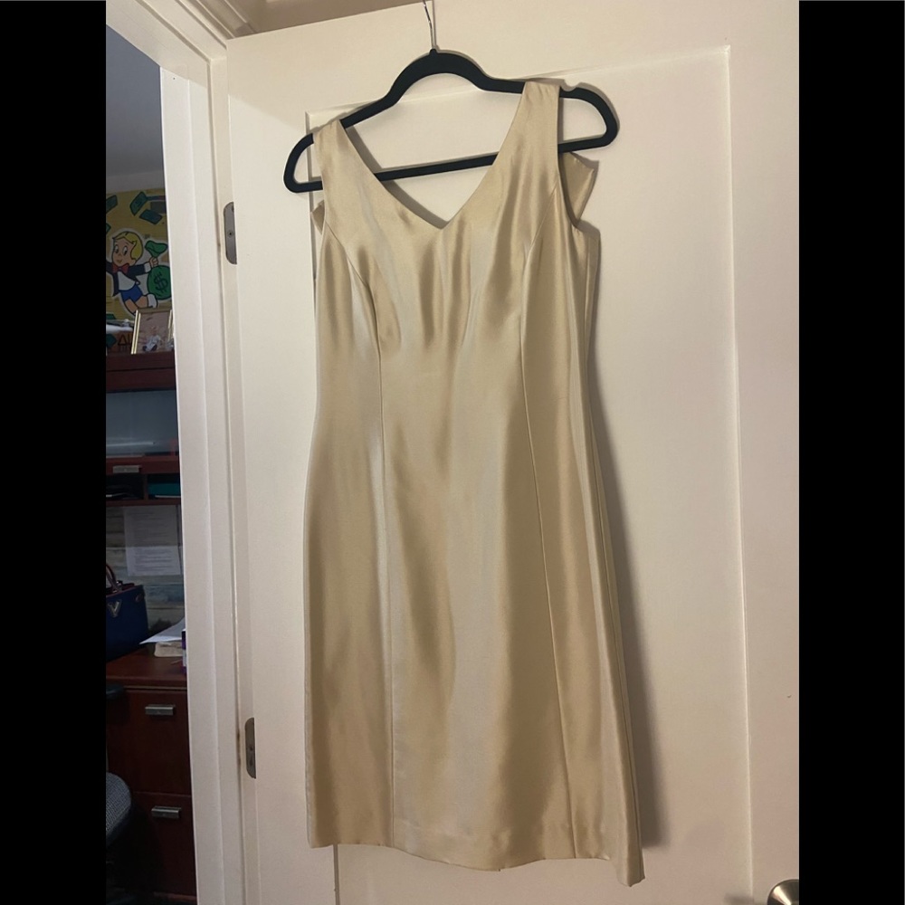 Ann Taylor Champagne Elegant Cocktail Dress